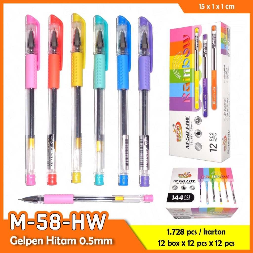 

Pulpen Gel ESCO 0.5mm M-58-HW (12 pc)