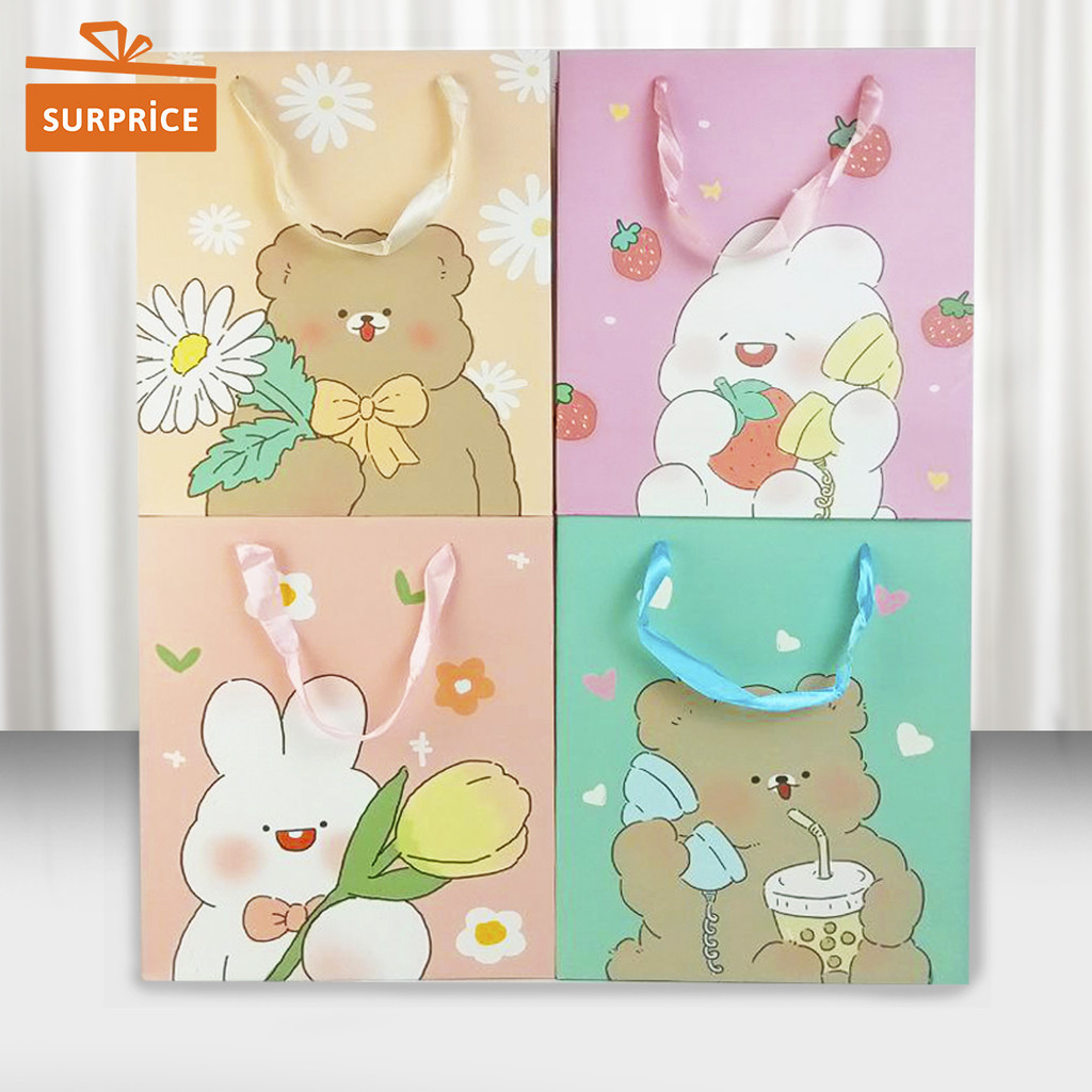 

Surprice Paperbag Tali Motif Hewan 26x32x12cm / Goodie Bag / Tas Kado / Paperbag
