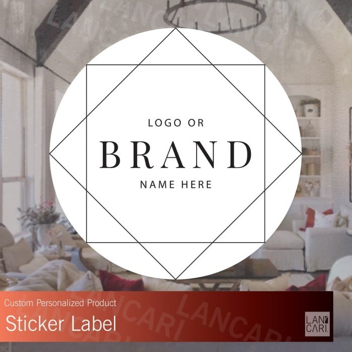 

Stiker Label Modern Minimalis Simple Elegant custom Stickers fashion