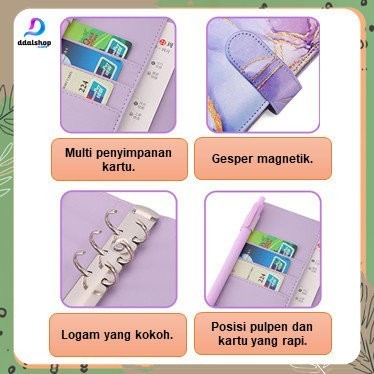 

Binder A6 Buku Agenda Notebook Motif Marmer Warna-warni Exclusive Zipp - Binder-Pink