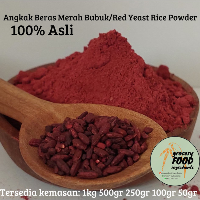 

Angkak beras merah bubuk / red yeast rice powder PGI