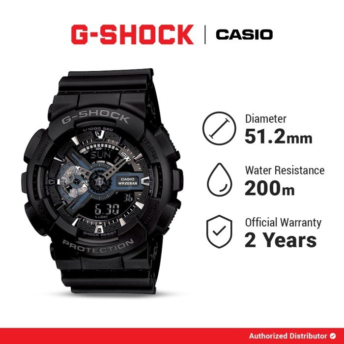 [READY INSTANT] G-Shock GA-110-1BDR Jam Tangan Unisex Original Analog Digital Black