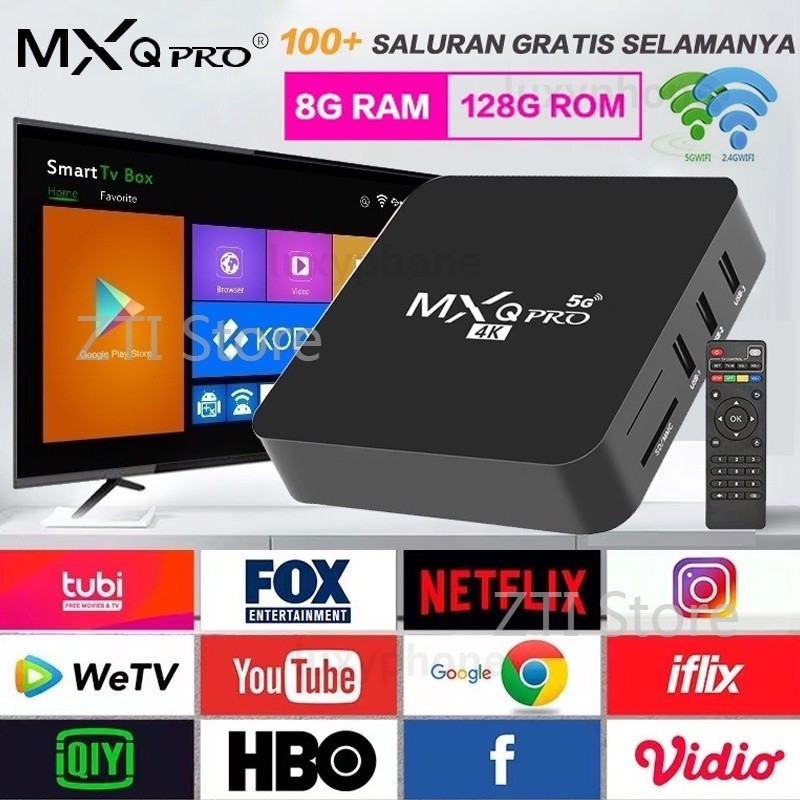 mxq pro 4k 5g 16G+256G smart box android 11 set up box tv digital stb android tv box tv tabung ram 8