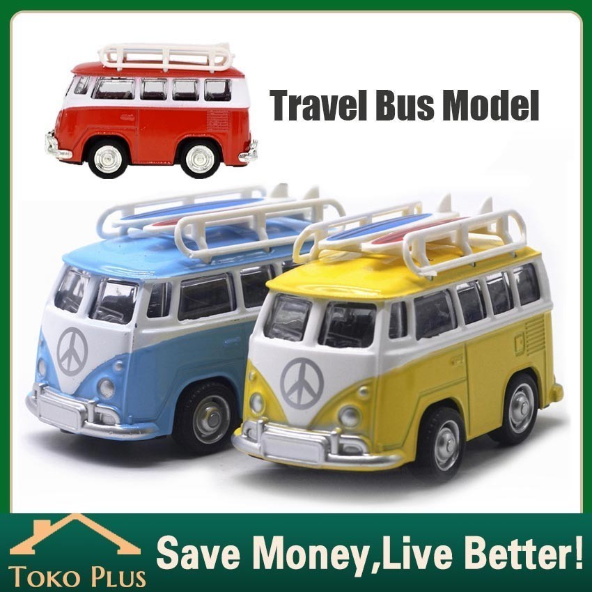 Diecast Mobil VW Volkswagen Bus Alloy Car Skala 1:32 Miniatur Diecast Mobil VW Combi