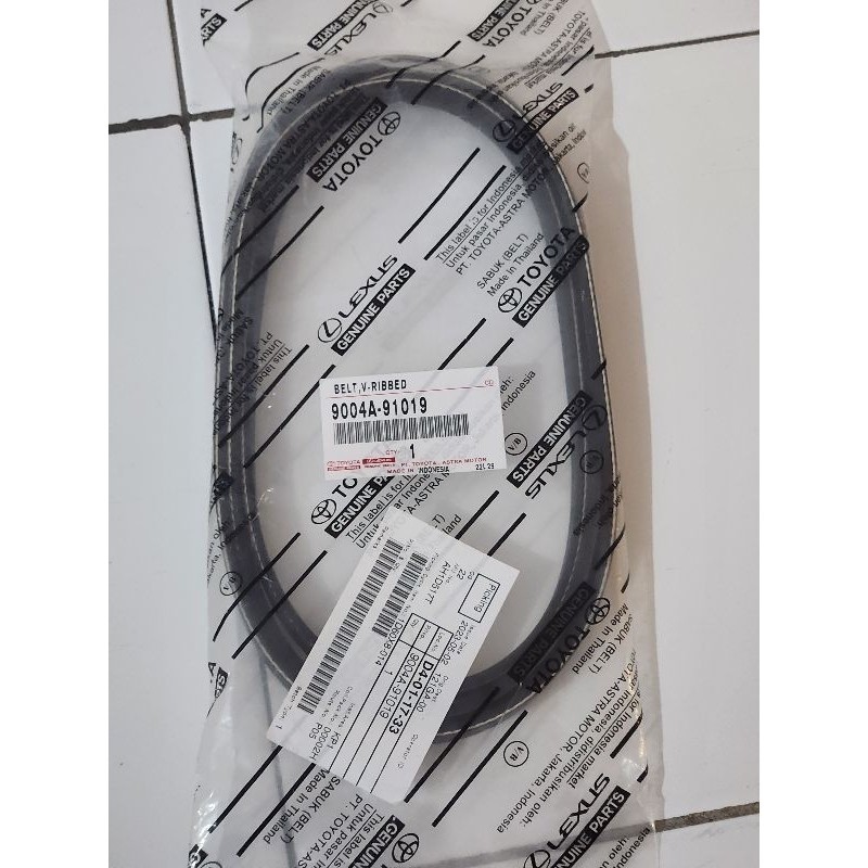 Tali Kipas fan belt Avanza Xenia 1300cc 2004 2005 2006 2007 2008 2009 2010 2011 9004A-91019 Original