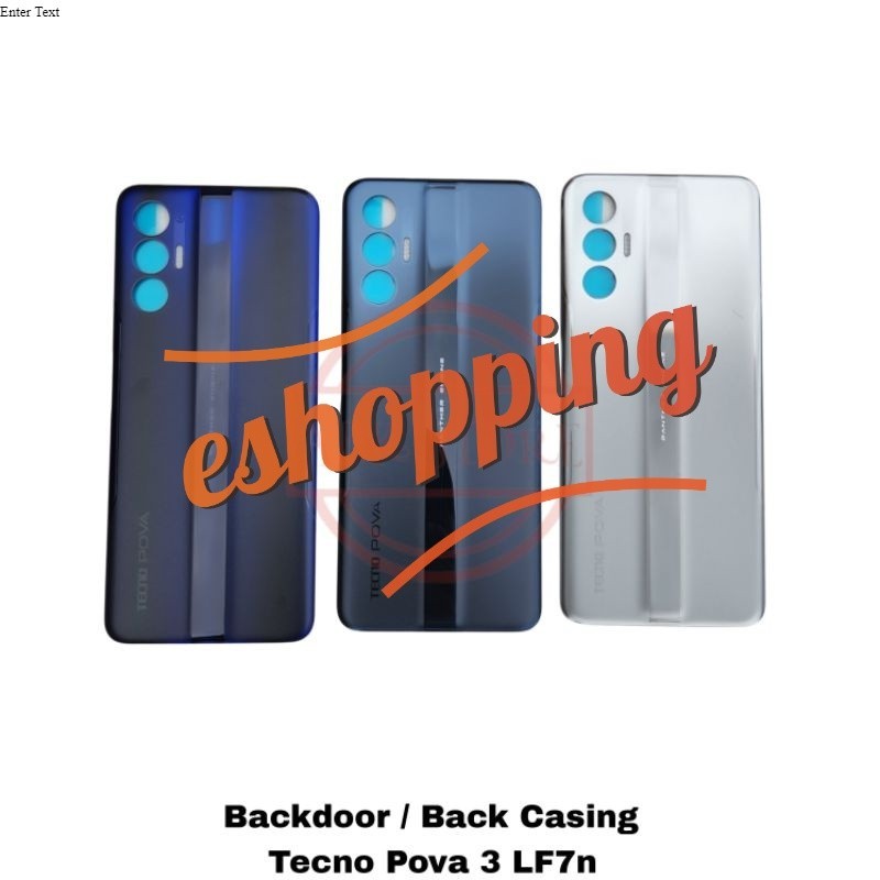 TUTUP BELAKANG BACKDOOR BACKCOVER BACK CASING TECNO POVA 3 LF7N ORIGINAL