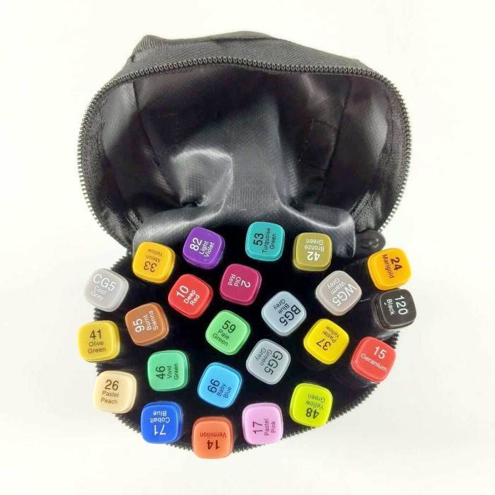 

PROMO!! -Spidol Stabilo Warna 2 Sisi Set Dual Side Lukis Brush Pen Art Marker - 60 Warna