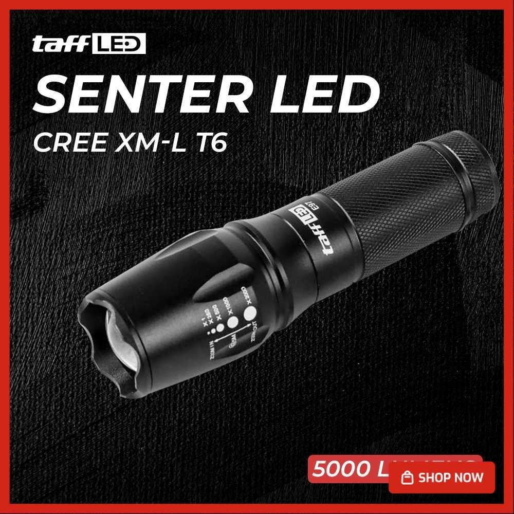 TaffLED Senter LED Cree XM-L T6 26650 5000 Lumens - E97