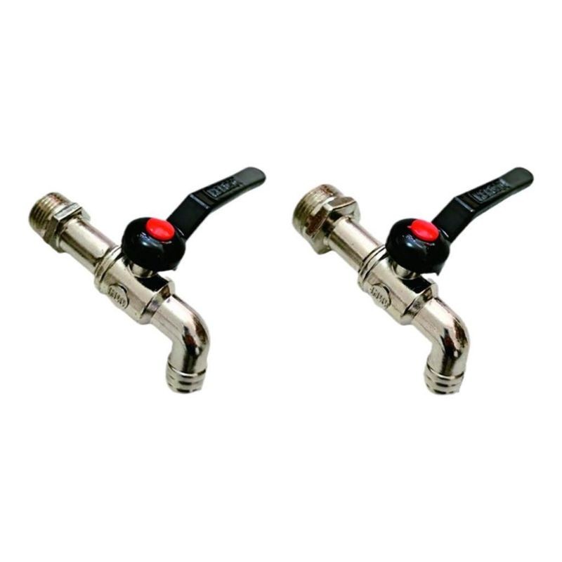 Kran Air Besi Gagang Panjang HITAM 1/2 Inch