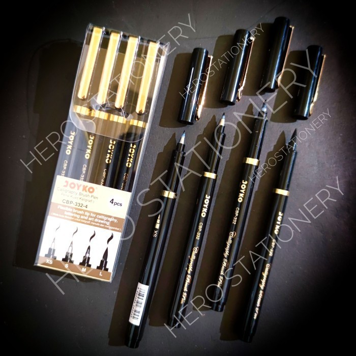 

Promo_[ghino_store45] Pena kaligrafi calligraphy brush pen joyko size XS S M L CBP-332-4
