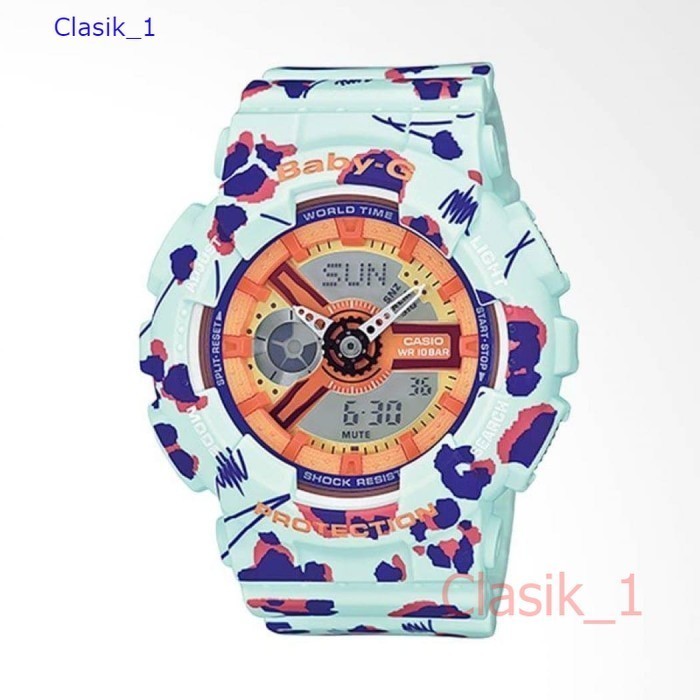 Original 100% Casio BABY-G BA-110FL-3ADR - Jam Tangan Wanita - Hijau Garansi Resmi 2 Tahun