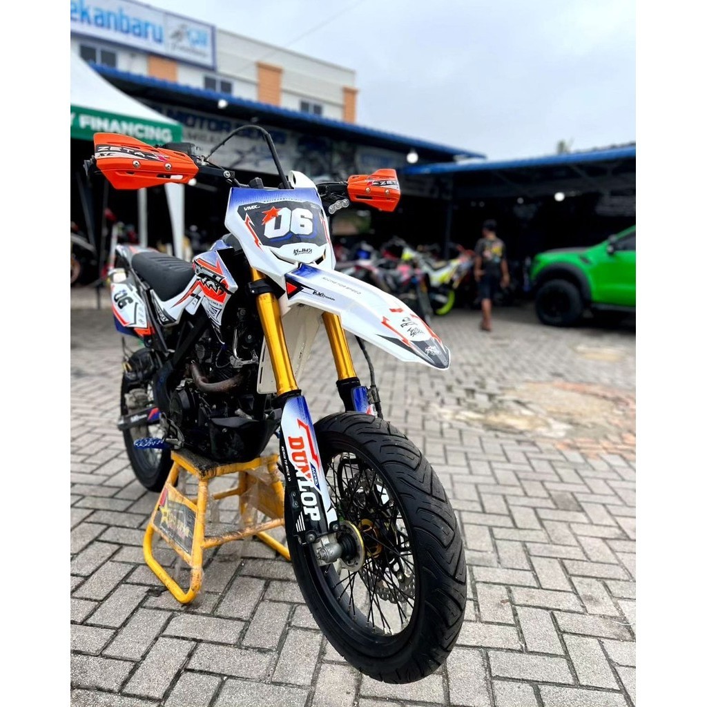 Kawasaki klx dtraker putih decal stiker motor emblem list variasi glossy