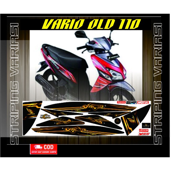 VARIASI STRIPING VARIO OLD 110 CARBU VARIASI STIKER POLET MOTOR HONDA VARIO 110 KARBU VARIASI STIKER