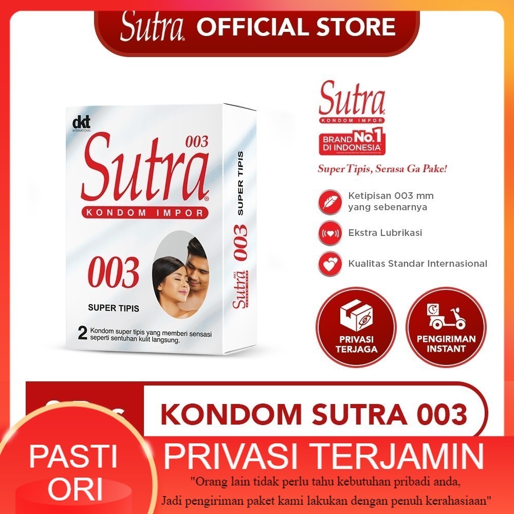 Sutra 003 ISI 2 PCS / Kondom Super Tipis Sutra 0.03