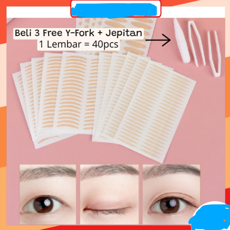 Skot Mata Scott Mata Double Eyelid Veil Tape Stiker Kelopak Mata Bening Tahan Air Jaring Selotip Lip