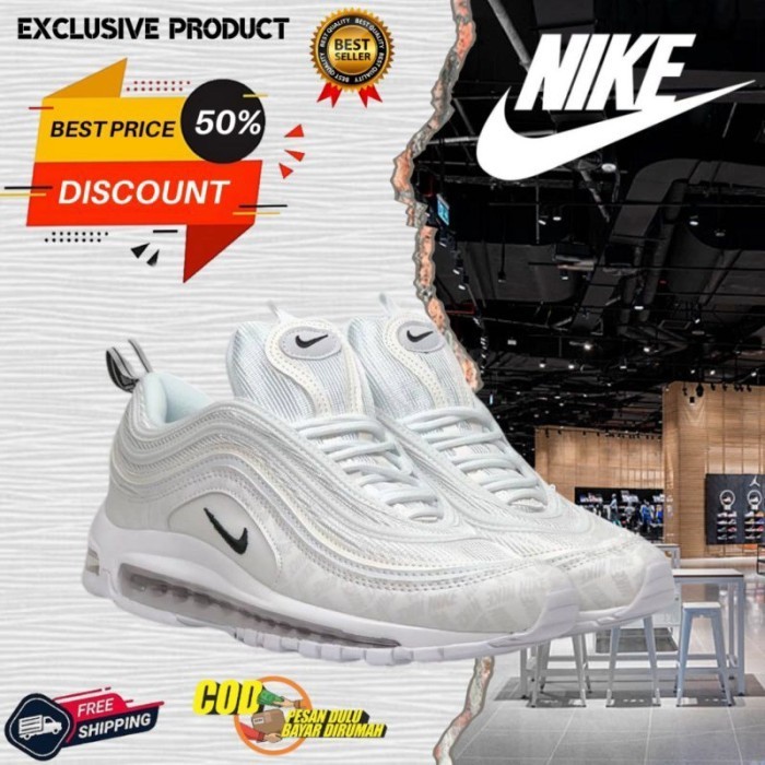 SEPATU NIKE AIR MAX 97 REFLECTIVE LOGO WHITE
