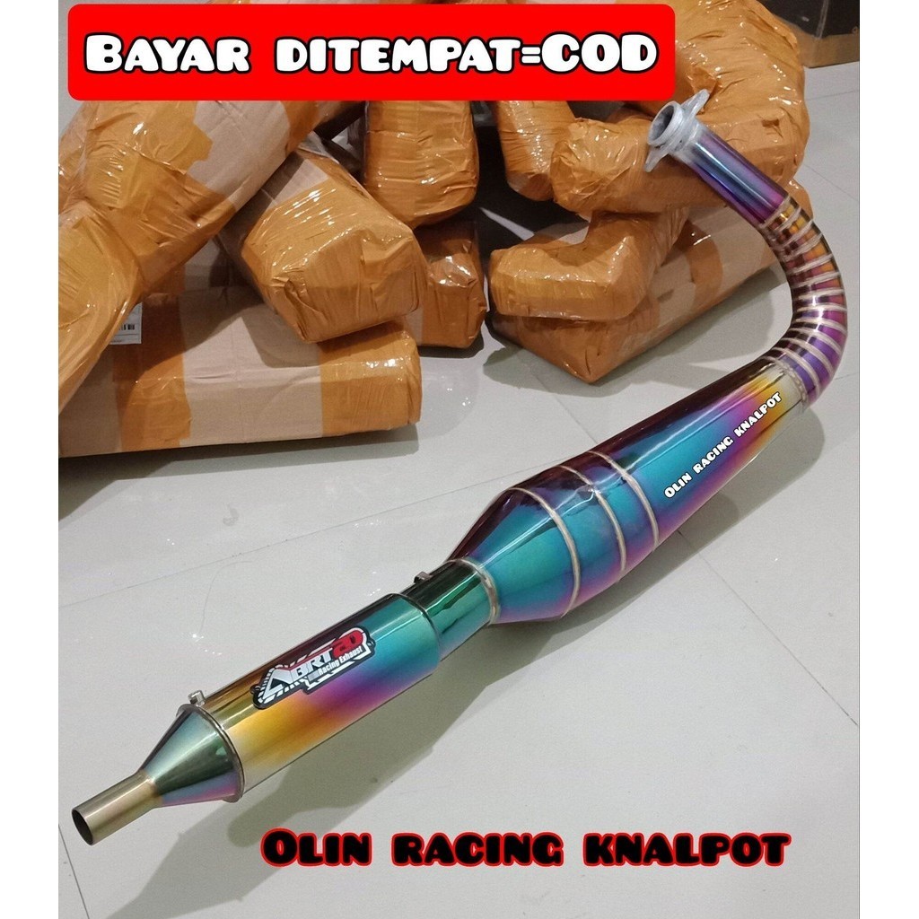 Knalpot Rx King Kolong Stenlis Pelangi