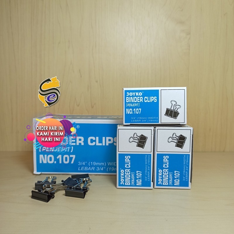 

Binder Clips Joyko No 107 / Penjepit Kertas / Penjepit Berkas