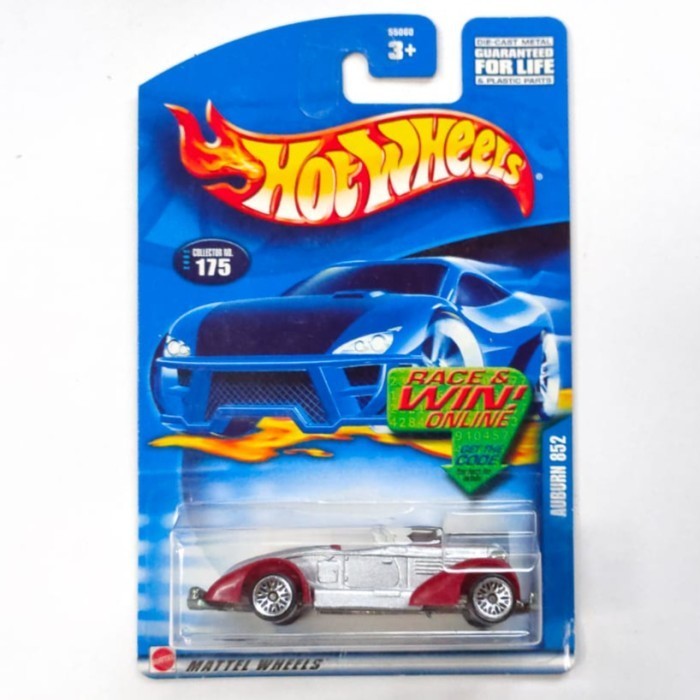 Hot Wheels Auburn 852 silver merah 2002 base besi