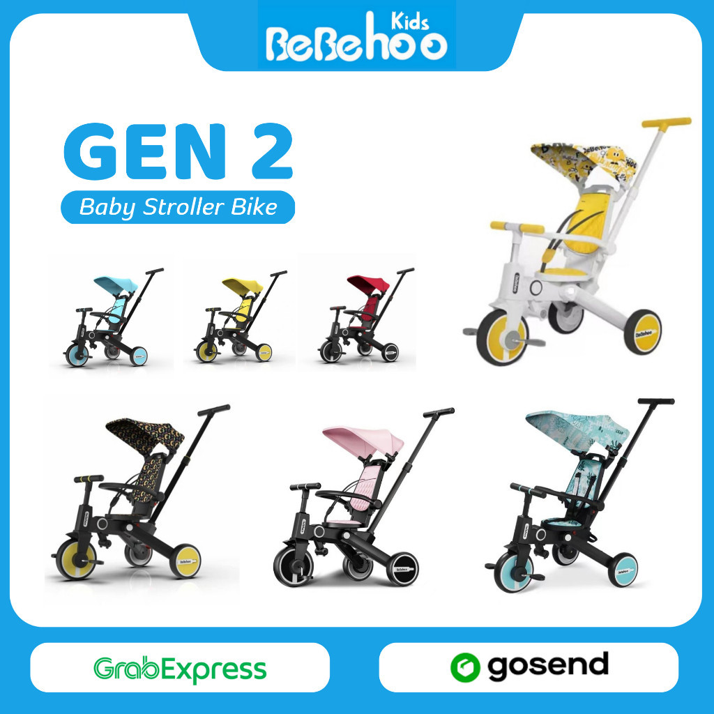 Bebehoo Gen 2 7 in 1 Stroller Folding Trike BEBEHO Sepeda Bayi Lipat