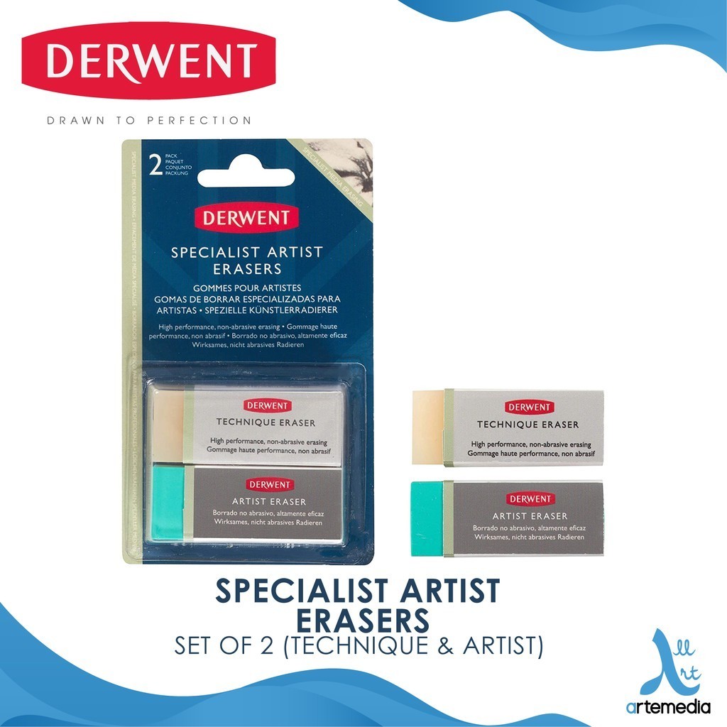 

Derwent Specialist Artists Eraser Set 2 Blister Pack Penghapus