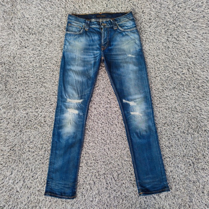 nudie thin finn peter replica original celana jeans nudie ripped