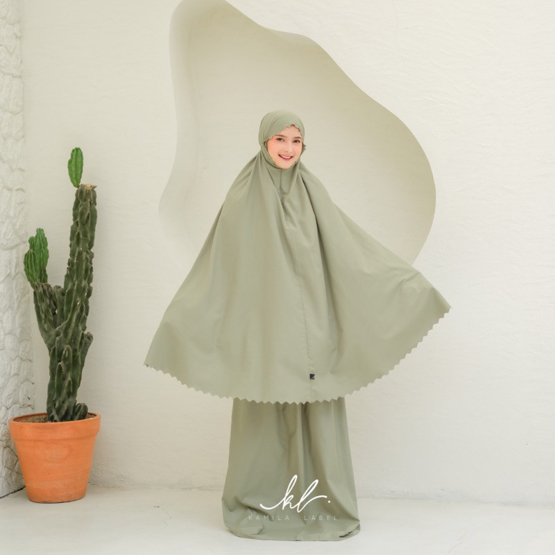 Mukena Maryam 2in1 Travel Katun Mikro Lasercut Premium