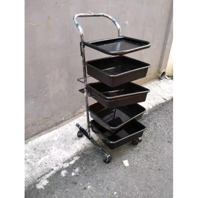 rak troli Salon kecantikan  rak 5 susun