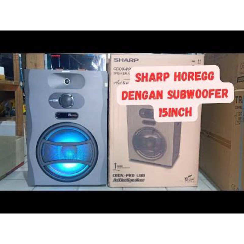 SHARP SPEAKER 15 INCH SHARP AKTIF SHARP CBOX-PRO15UBB / BIG WOOFER 15" / BLUETOOTH / CBOX PRO 15 UBB New Series 2024