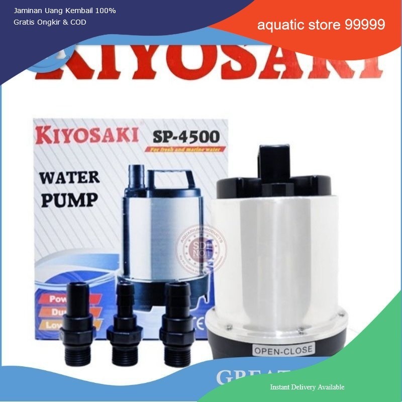 Kiyosaki wp 4500 stainless pompa kolam ikan water pump air terjun