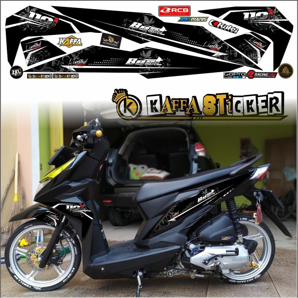 COD/ Sticker Striping List Variasi Beat ESP/Street - Striping Variasi Beat ESP/Street Polet Hitam mo