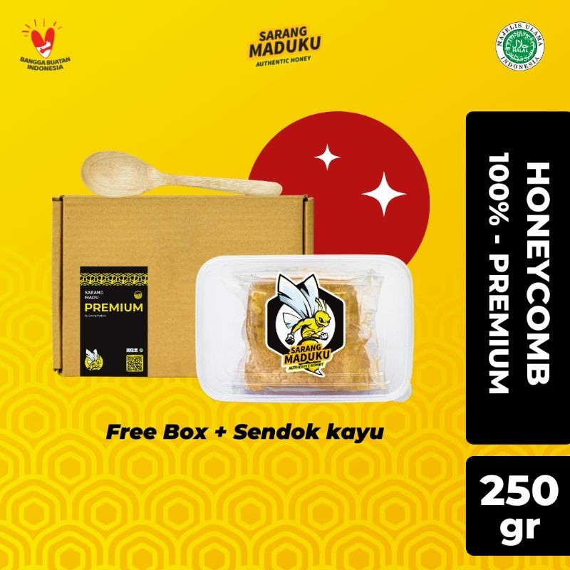 

Sarang Maduku - Madu Sarang Asli Honeycomb 250gr Premium 100% Raw Honey - Semarang