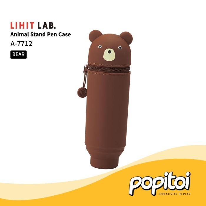 

Andma Lihit Lab A-7712 Animal Punilabo Stand Pen Case Kotak Pensil Pencil - BEAR