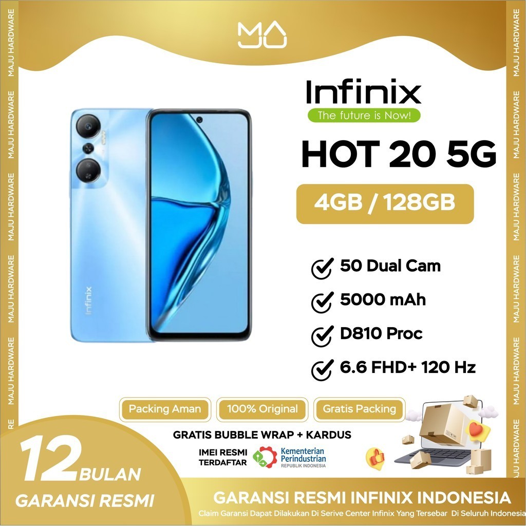 INFINIX HOT 20 5G NFC RAM 4/128GB - GARANSI RESMI
