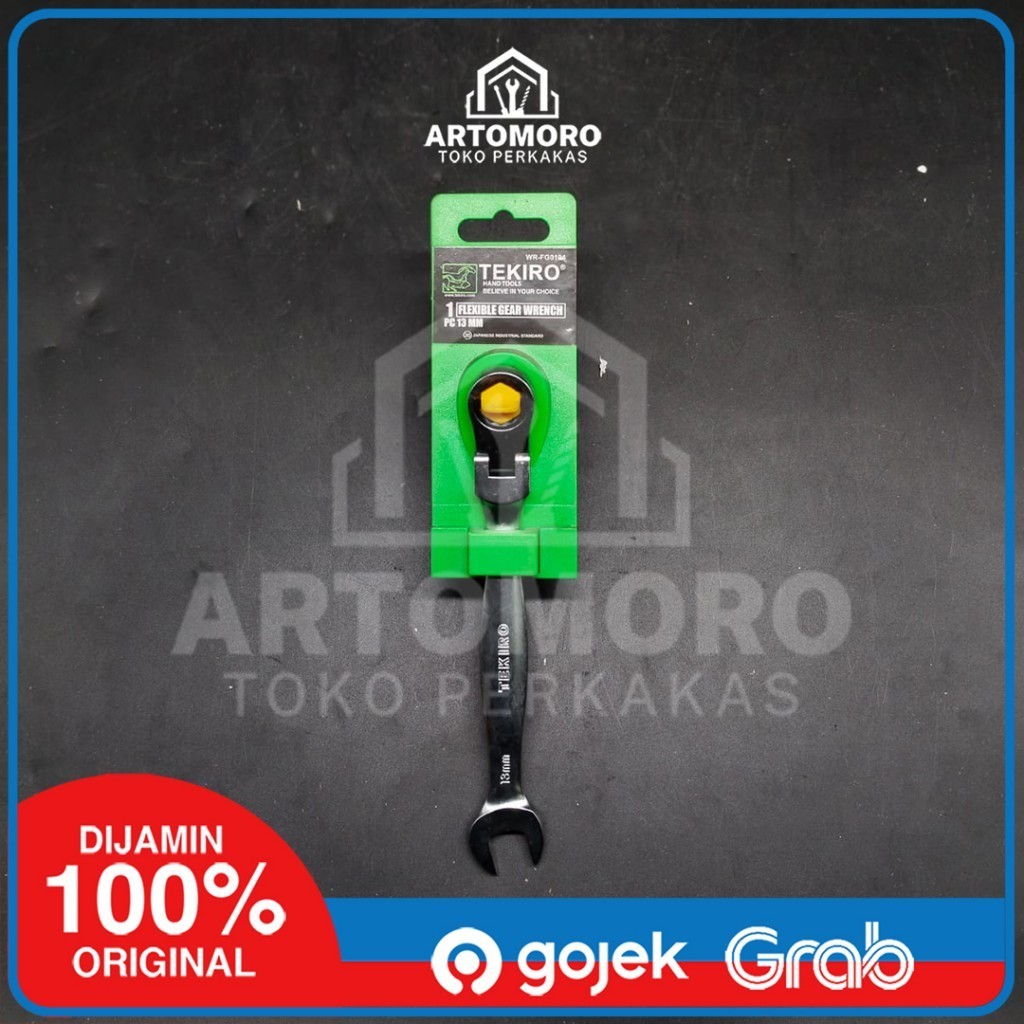 Kunci Ring Pas Ratchet Flexible Panjang 13mm Tekiro