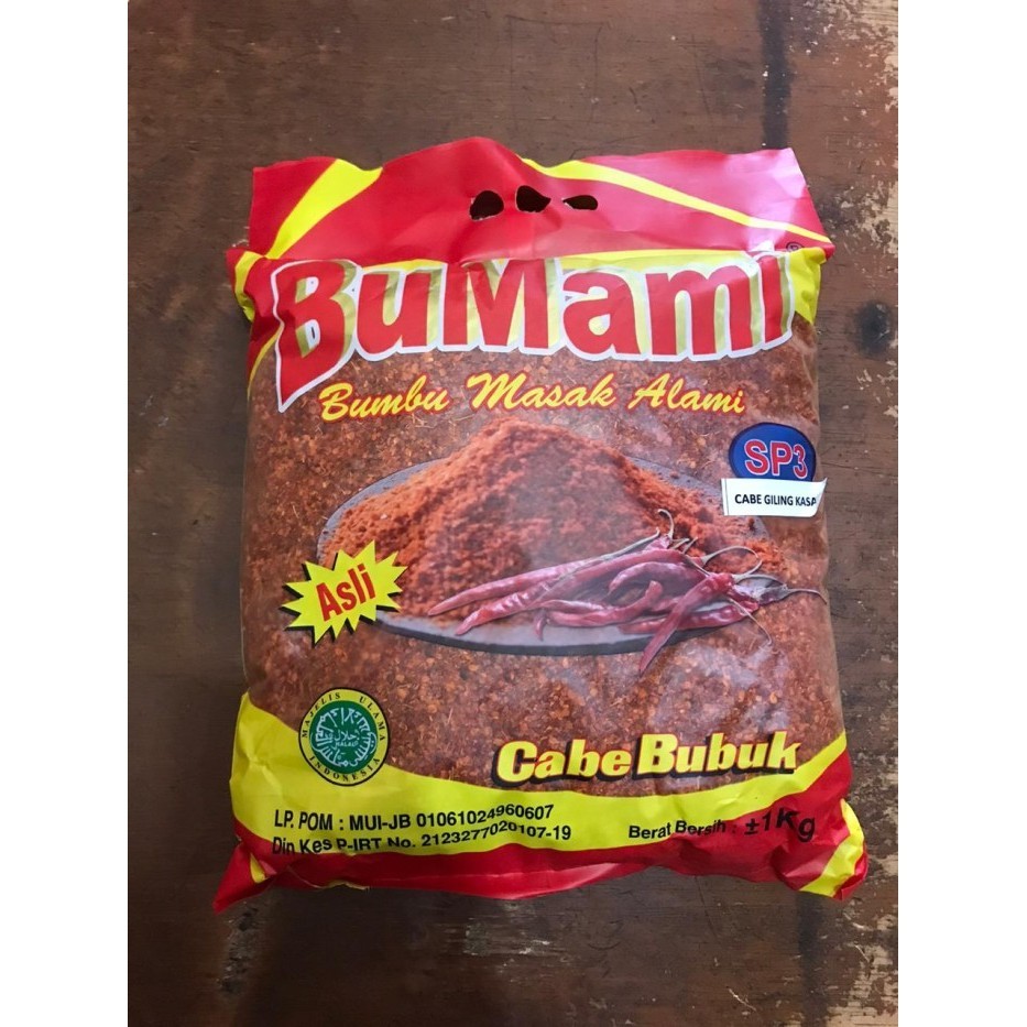 

BUBUK CABE INSTANT / BUMBU TABUR / BUMBU RESTORAN PEDAS BUMAMI 1 KG - KASAR