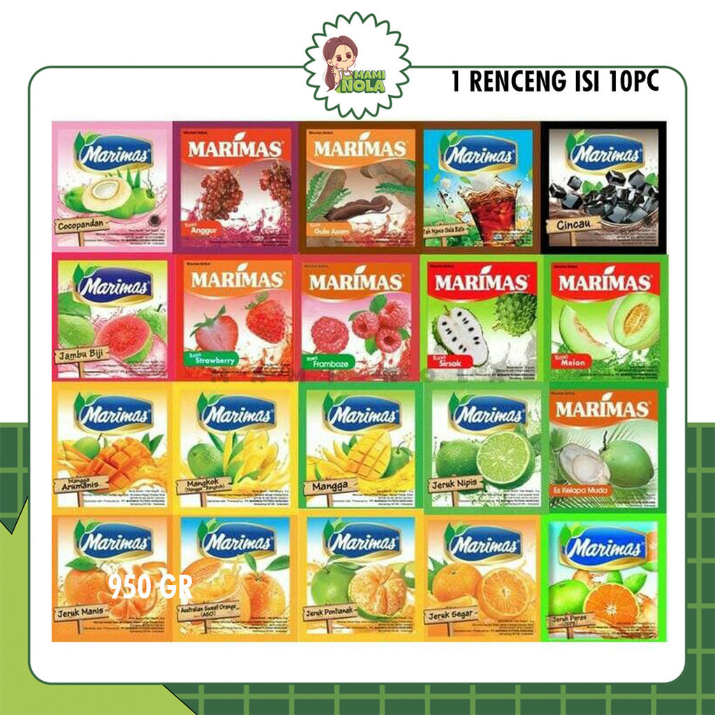 

Serbuk Minuman Marimas 1 Renceng Isi 10pc