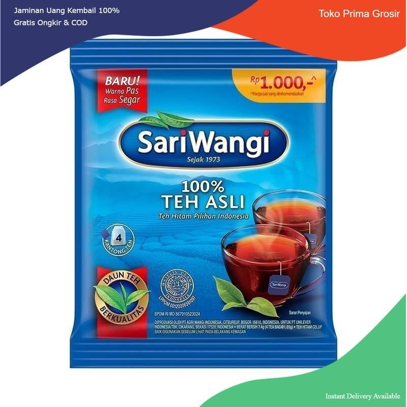 

Tea Sariwangi 100% Tea Asli Sachet 12 X 4 Kantong