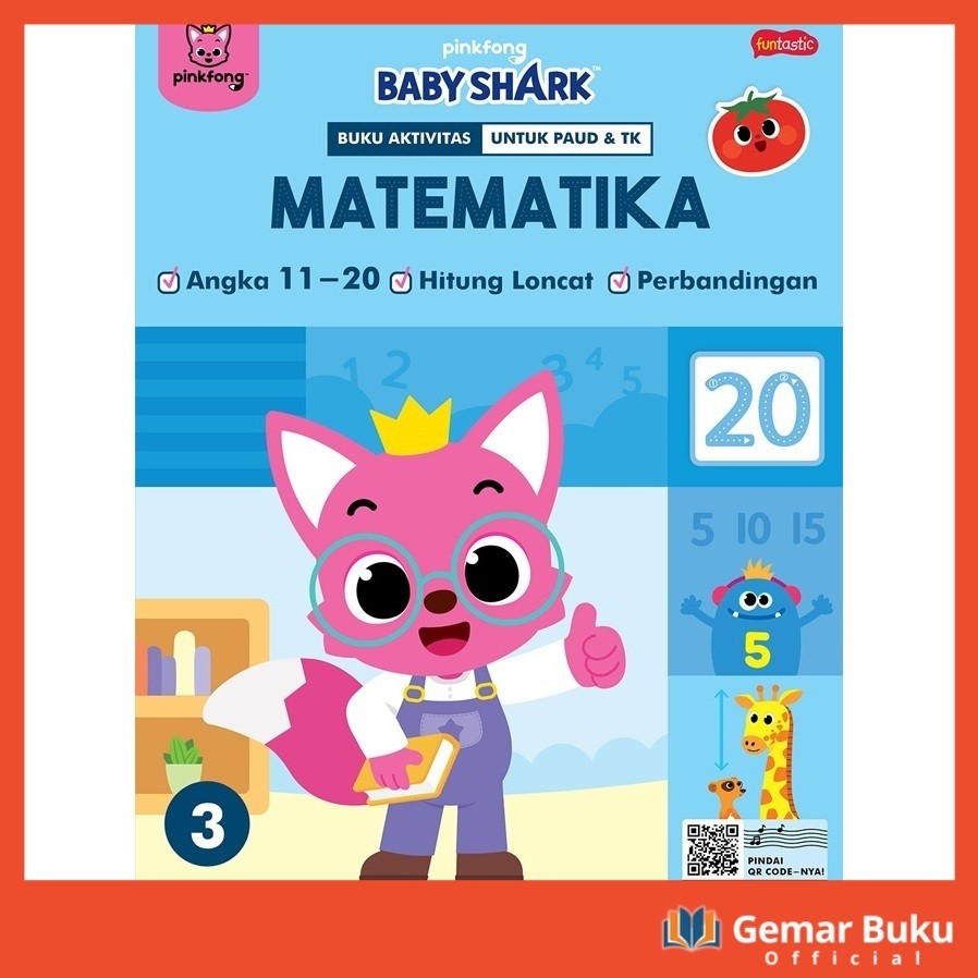 PINKFONG BABY SHARK - BUKU AKTIVITAS MATEMATIKA 3 by Pinkfong Baby Shark - GEMARBUKU