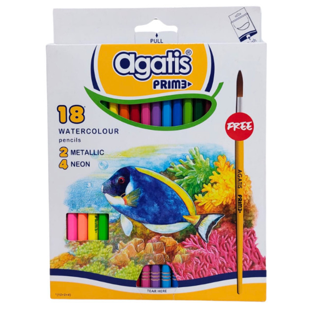 

TBMO Agatis Prime Watercolour Pencil 18 Warna / Pensil Warna PH-W-1801