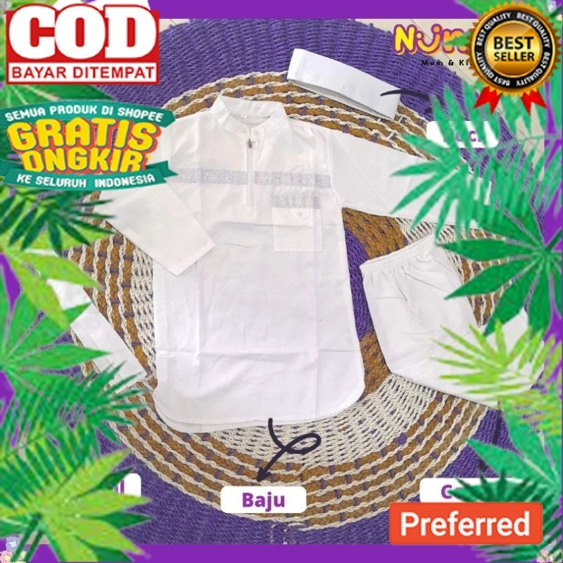 [READY MAKASSAR] BAJU KOKO PUTIH ANAK LAKI-LAKI//PROMO BAJU MUSLIM RAMADHAN MURAH