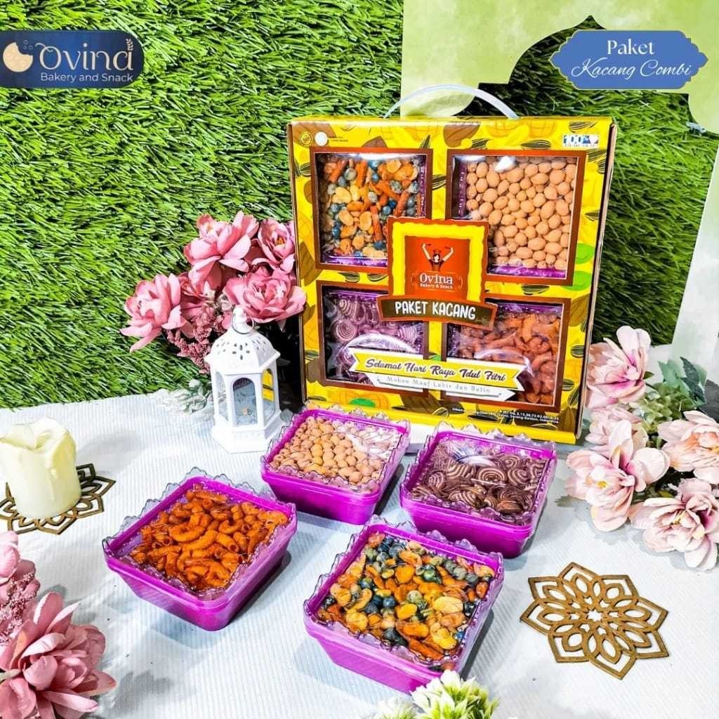 

DISKON OVINA PAKET KACANG COMBI/Paket Kue Lebaran/Bingkisan Lebaran/Snack Gurih