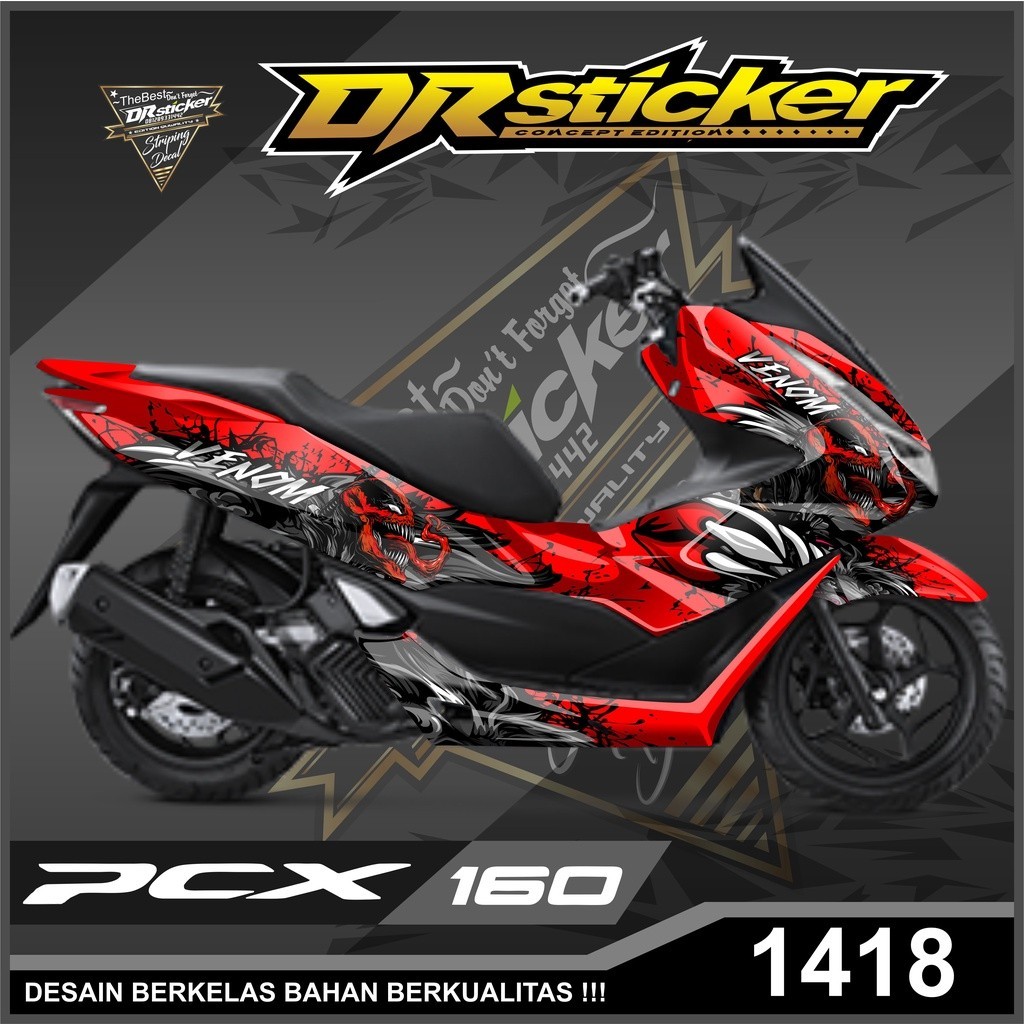 Dekal Sticker PCX 160 Full Body sticker Decal Custom PCX Desain Venom Stiker full body PCX 160