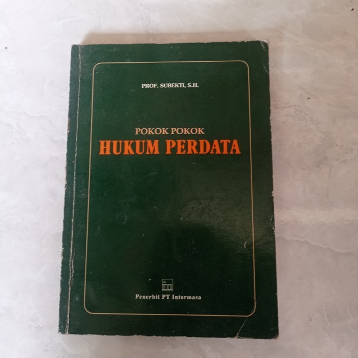 Pokok-pokok Hukum Perdata - Prof Subekti. Original lawas
