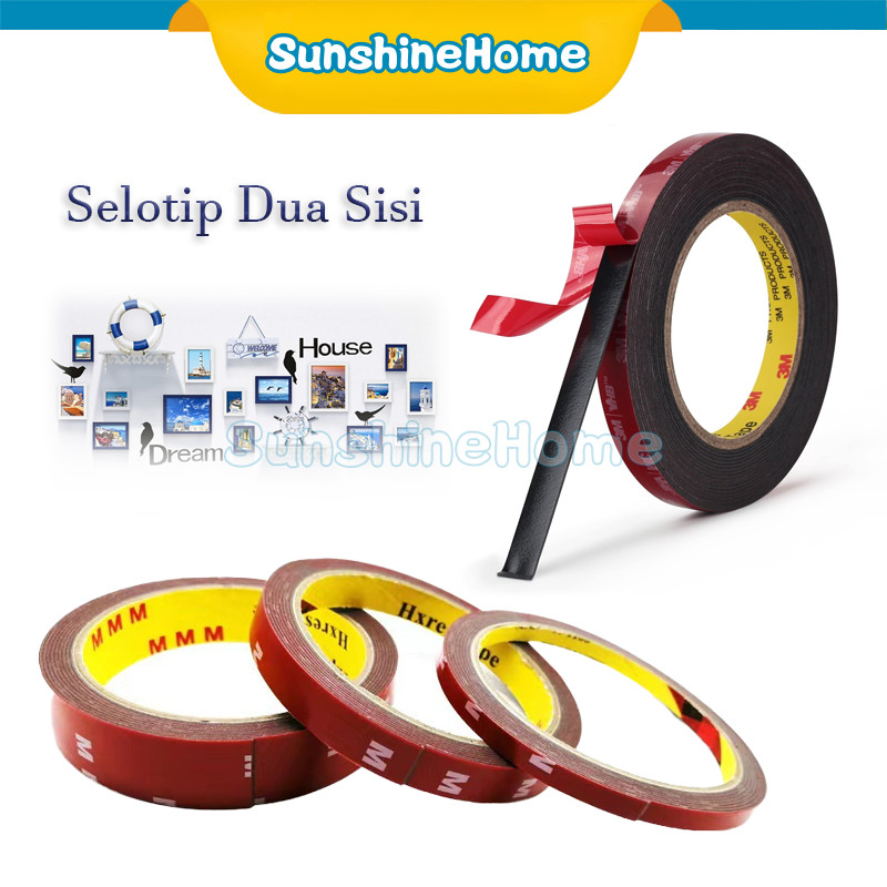 

Double Tape 3m Merah Double Tip Lem 2 Sisi Kecil Besar Panjang 3M - Lebar 20mm / Pita Perekat Dua Sisi Serbaguna / Selotip Dua Sisi