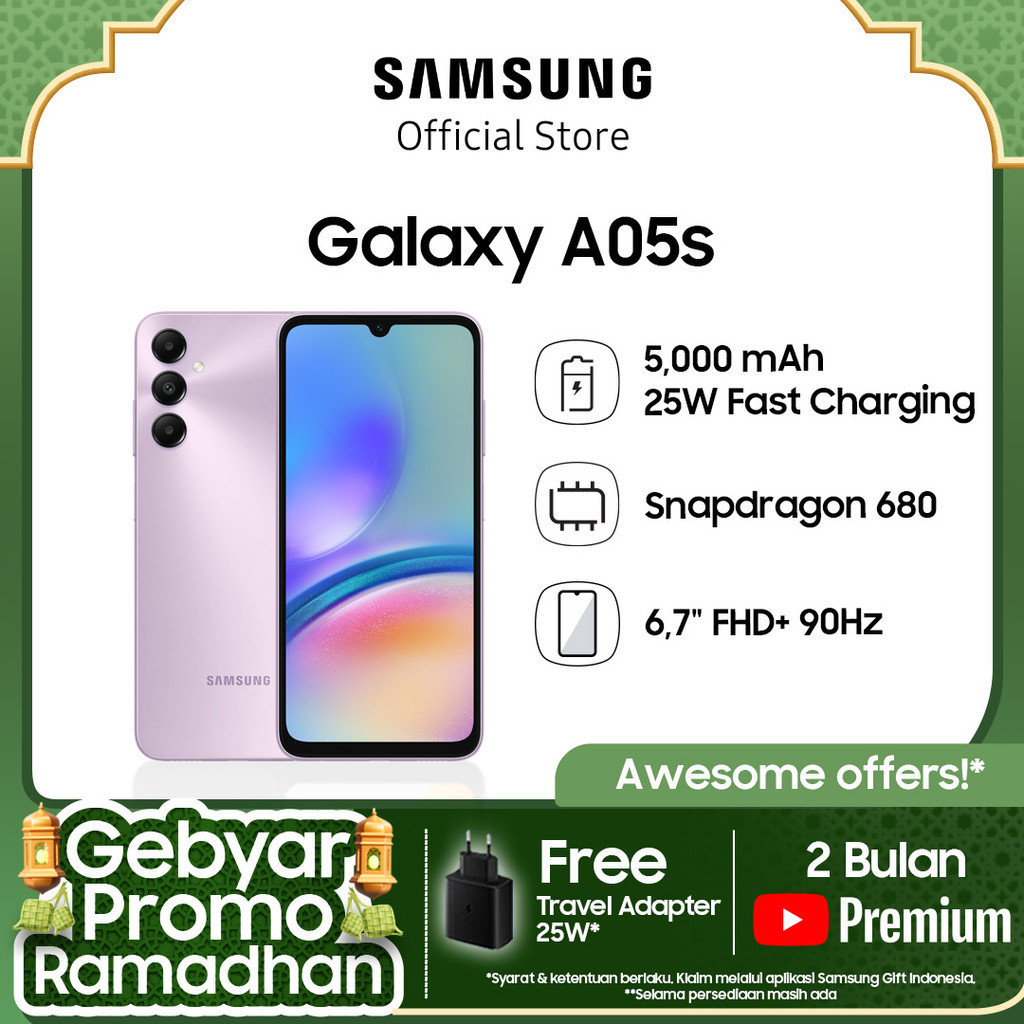 Samsung Galaxy A05s 6/128GB - Light Violet