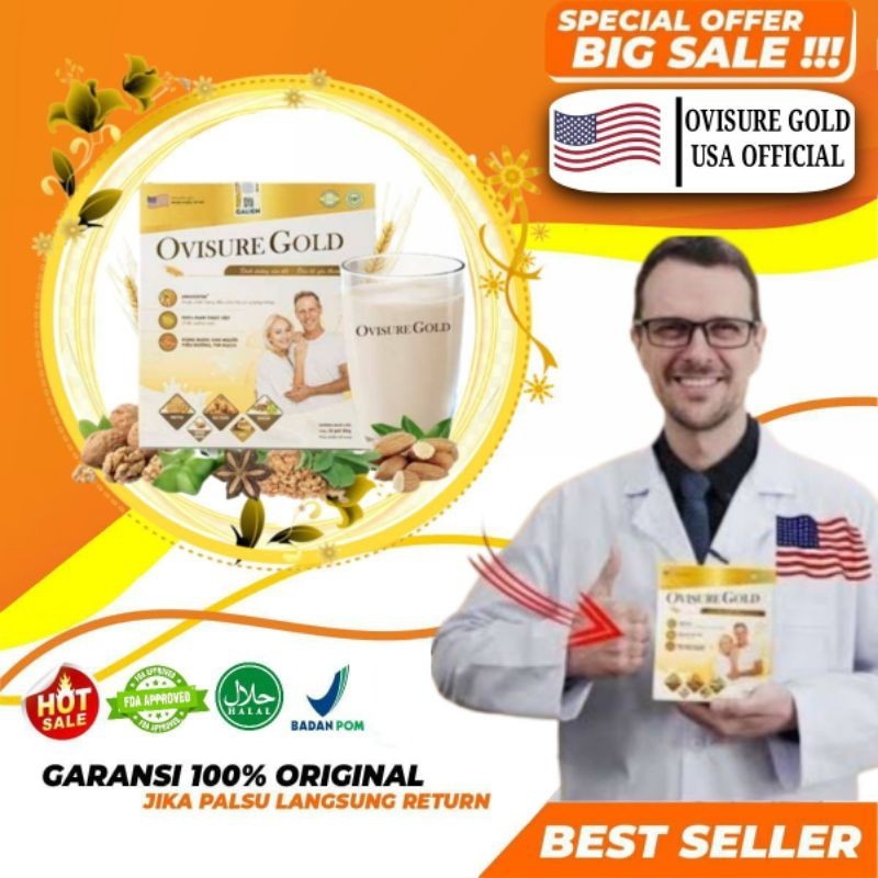 

NEW ASLI OVISURE GOLD MILK SUSU UNTUK KESEHATAN SENDI DAN ASAM URAT 1 BOX ISI 12