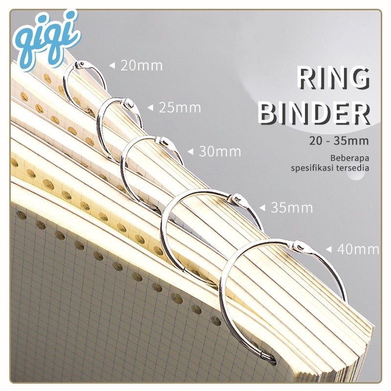 ring binder aesthetic 20-35mm /buku binder aesthetic/rak buku buka tutup/binder lucu aesthetic - Qiq