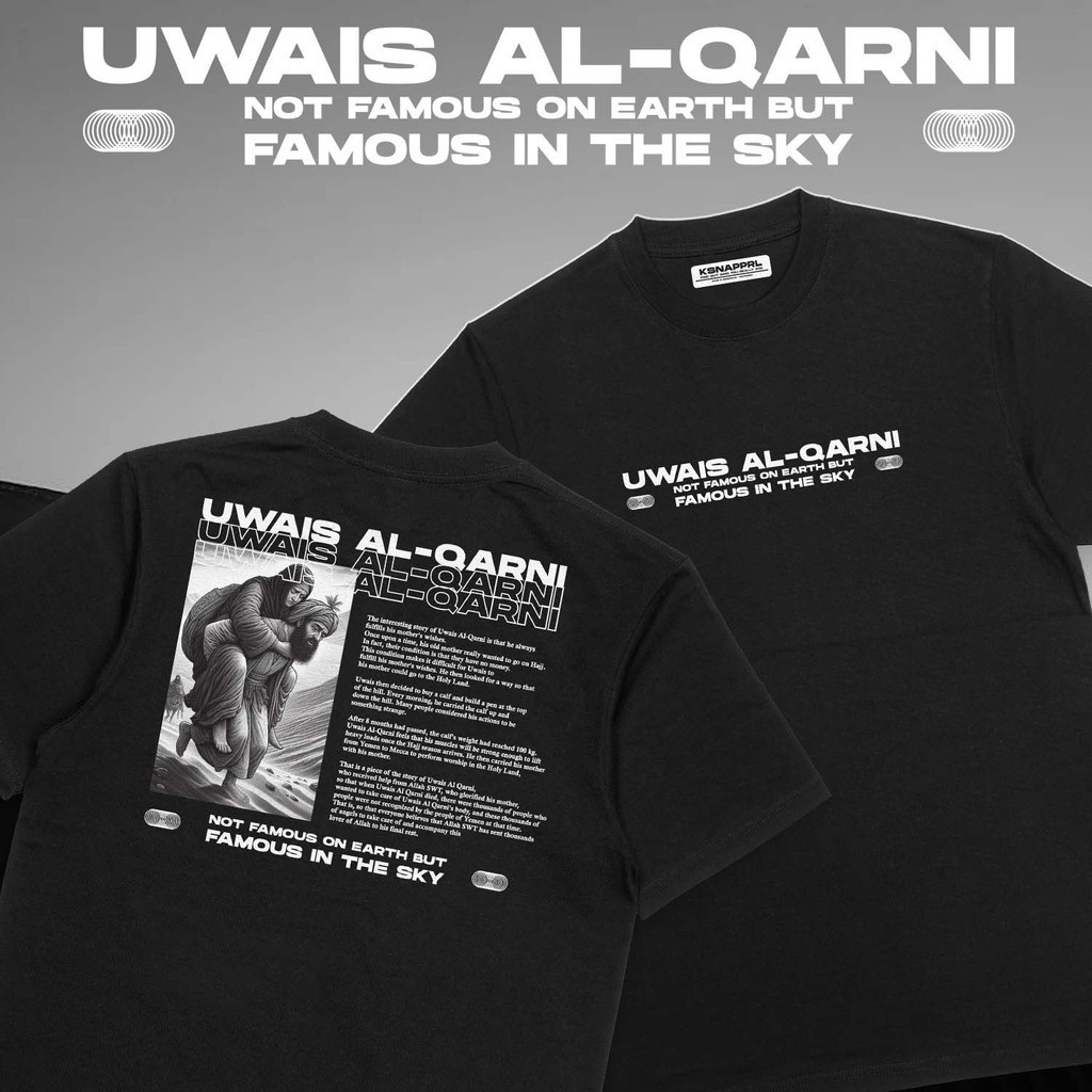 Kaos Muslim "Uwais Al Qarni" - Kaos Dakwah Islam/Kaos Uwais Al Qarni