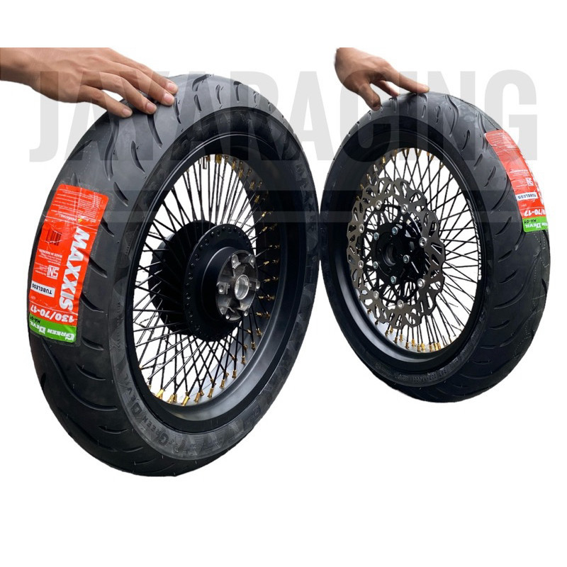 velg supermoto custom seribu Klx 150 Dtracker 150 ring 17 350 300 plus ban